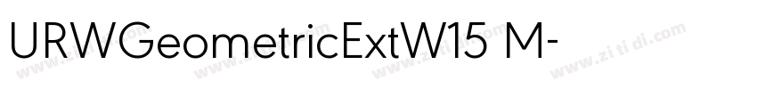URWGeometricExtW15 M字体转换